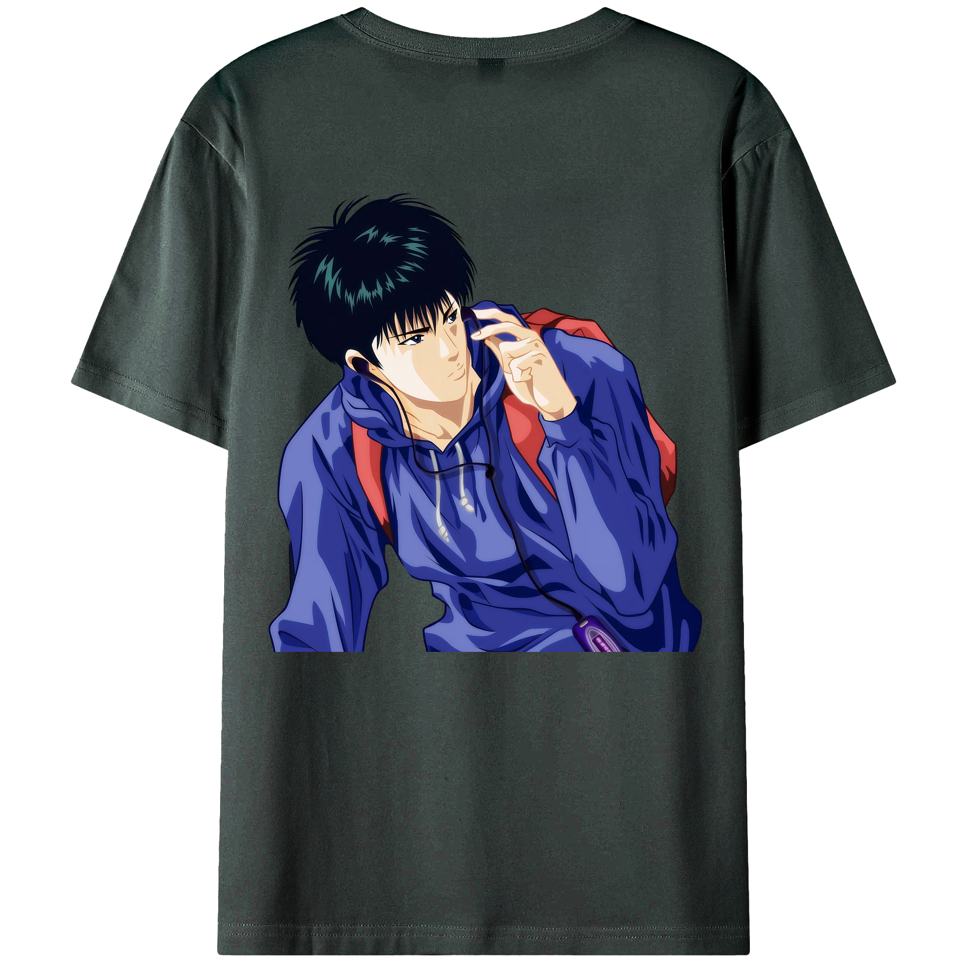 （画像用） SLAM DUNK／スラムダンク 綿100％ メンズ半袖Tシャツ（バックプリント） 通気性